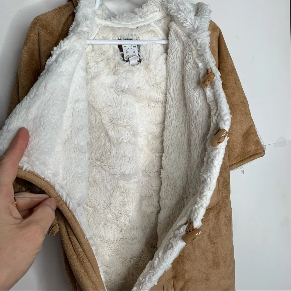 Baby Gap Bear Faux Suede Shearling 1 Piece Infant Snowsuit Bunting Brown 6-12